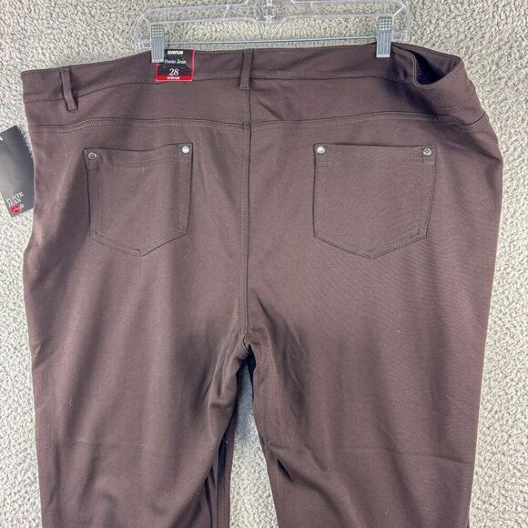 New Avenue Ponte Jeans Womens 28 Average Brown High Rise Stretch Office NWT $60 - Picture 7 of 16